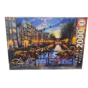 Educa 2000 Piece Jigsaw‎ Puzzle Amsterdam with Love City Bike Bicycle NEW Sealed